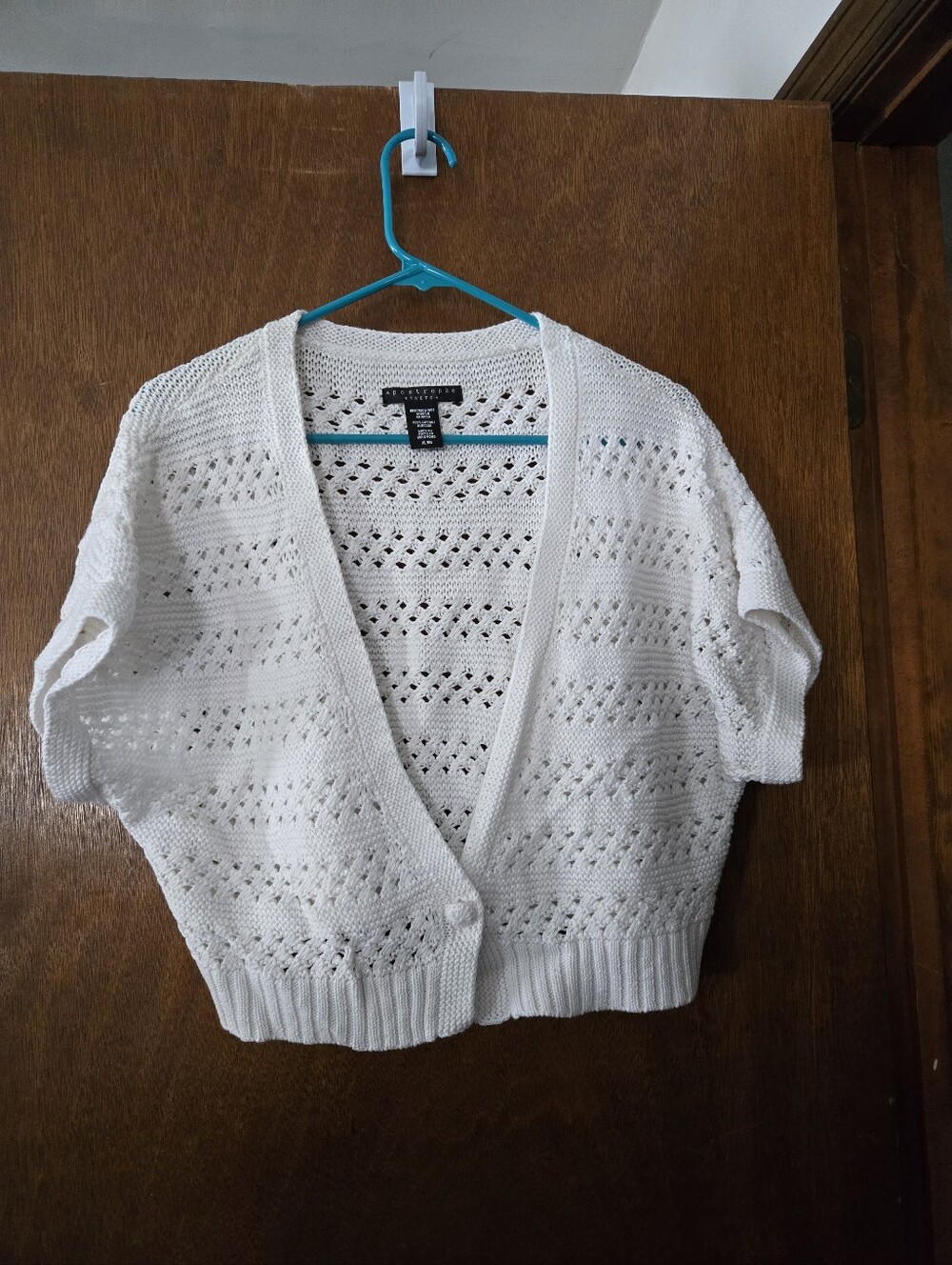 Cropped Short Sleeve Knit Sweater